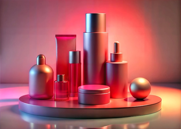 Elegant Cosmetic Products in Sleek Oval Design