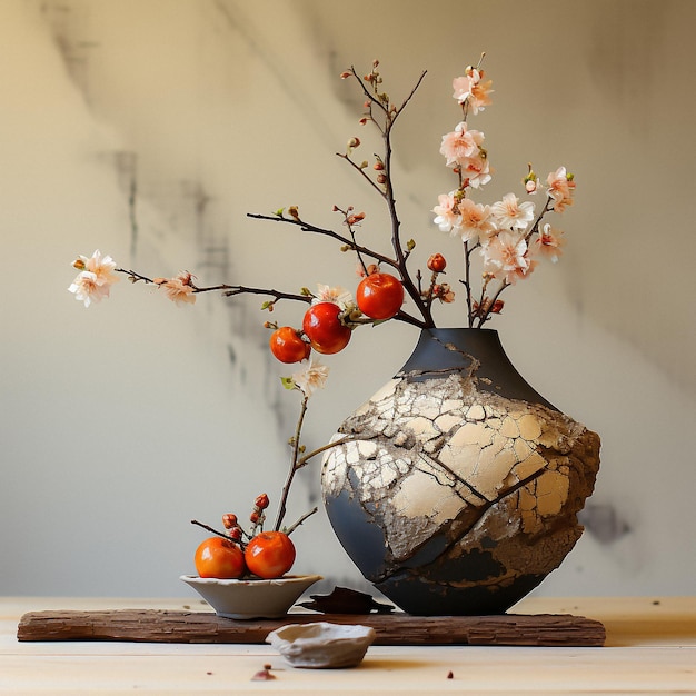 elegant cracked ceramic vases