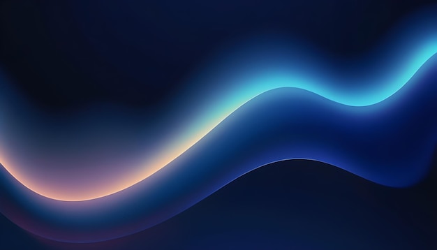 Elegant dark blue wavy gradient background