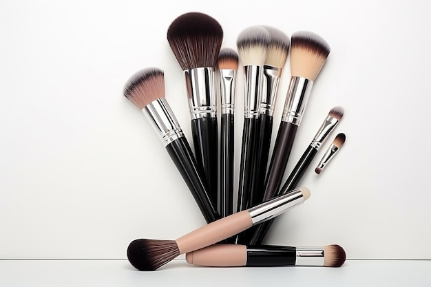 Elegant Dark Silver Makeup Brush Soft Focus Technique