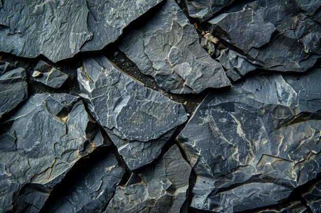 Elegant Darkness Black Stone Rock Texture for Stylish Wallpaper Design