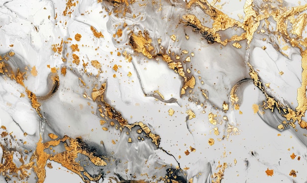 Elegant design with subtle marble textures in white and a hint of gold leaf Generate AI