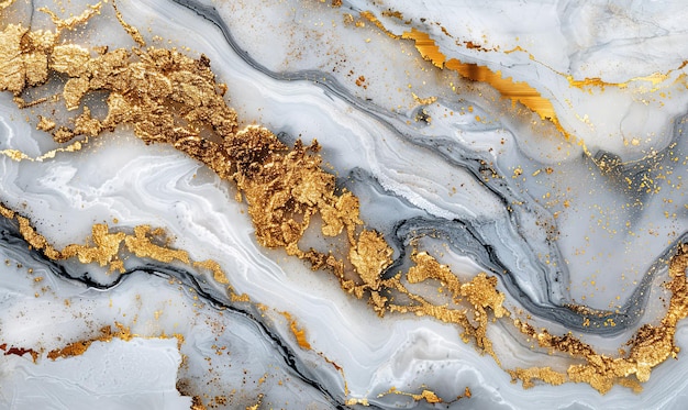 Elegant design with subtle marble textures in white and a hint of gold leaf Generate AI