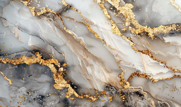 Elegant design with subtle marble textures in white and a hint of gold leaf Generate AI