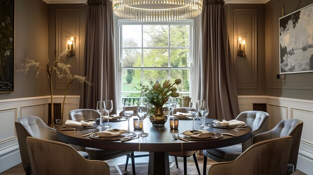 Elegant Dining Room Settings Exuding the Luxury of Fine Dining at Home