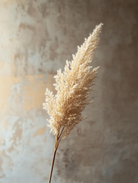 Photo elegant dried pampas grass against textured background for home decor and natural aesthetics