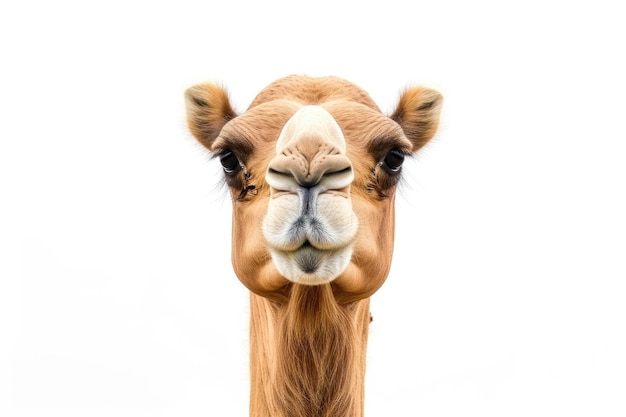 Elegant Dromedary Camel with Expressive Eyes in Studio Setting