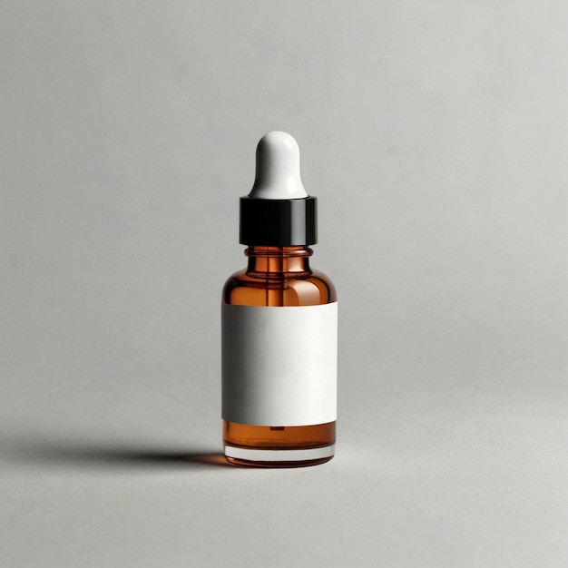 Photo elegant essential oil bottle with dropper realistic mockup design