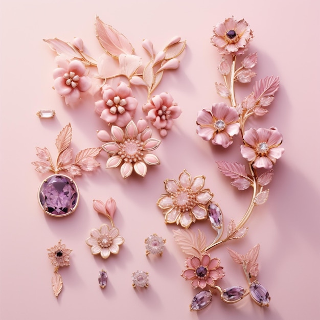 Elegant Fall Jewels in a delicate Pink Palette