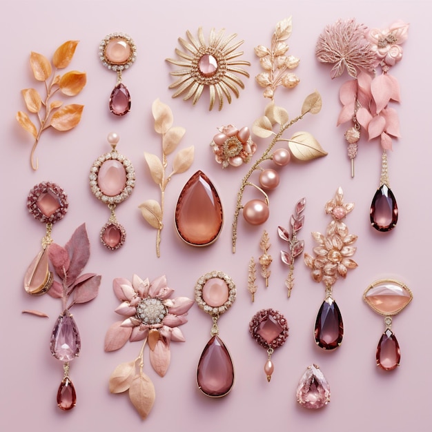 Elegant Fall Jewels in a delicate Pink Palette