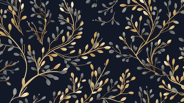 Elegant fashionable abstract floral pattern background Generative AI