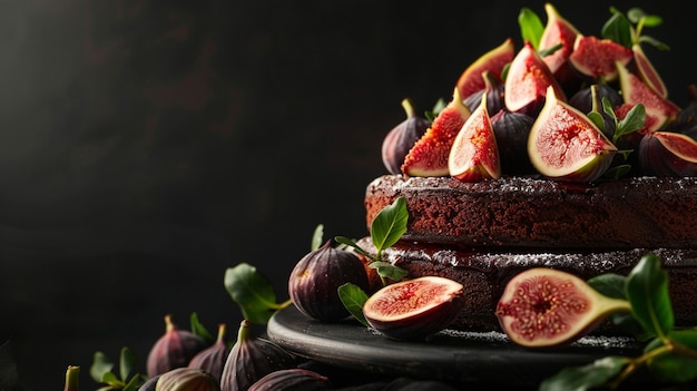 Elegant Fig Cake with Empty Spa Fruity and Rich Flavor