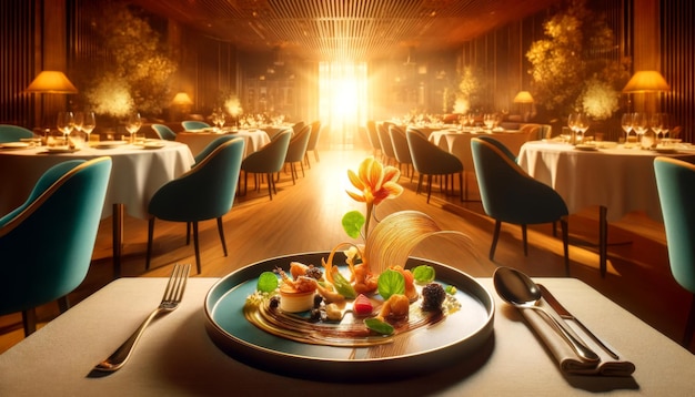 Elegant Fine Dining Experience at Sunset