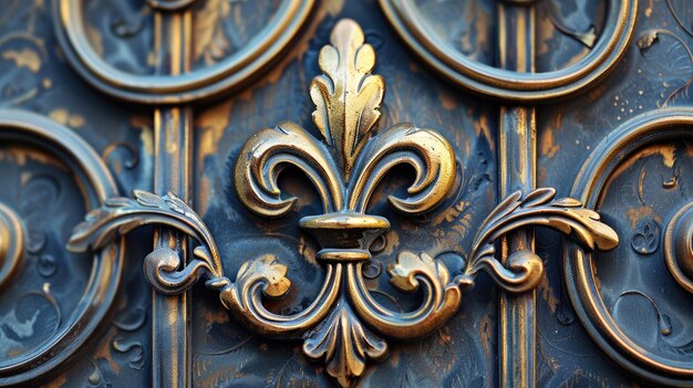 Elegant Fleur de lis symbol in artistic background