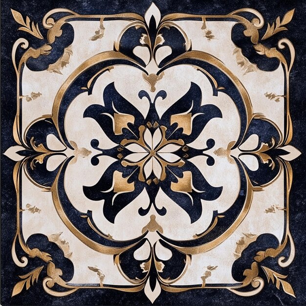 Photo elegant floor ceramic motif