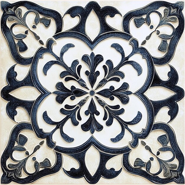 Photo elegant floor ceramic motif