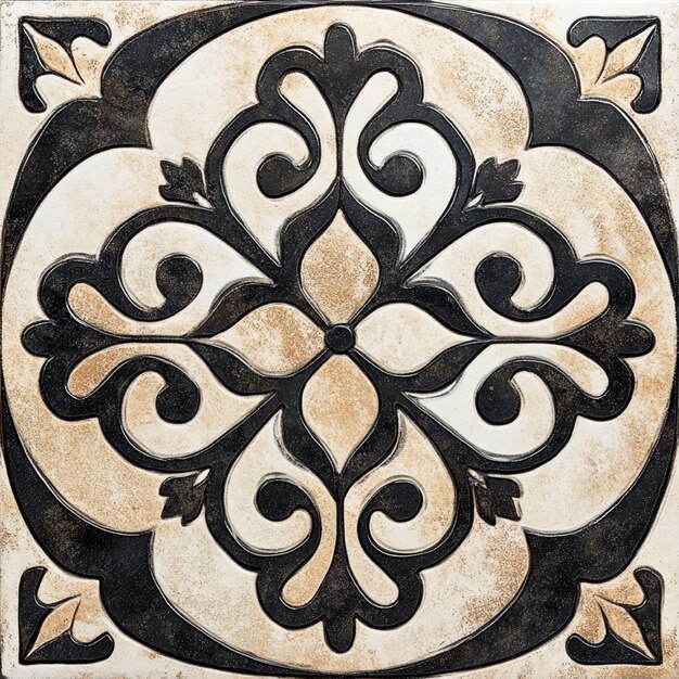 Photo elegant floor ceramic motif