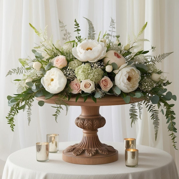 Photo elegant floral arrangement for a beautiful wedding celebration