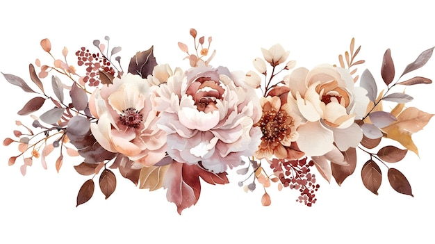 Elegant Floral Bouquet of Peonies and Roses in Soft Pastel Hues