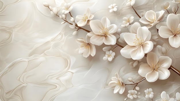 Elegant floral design featuring white blossoms on a soft background