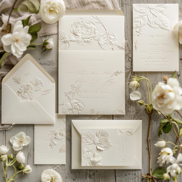 Photo elegant floral and minimalist wedding invitations sophisticated design inspirations