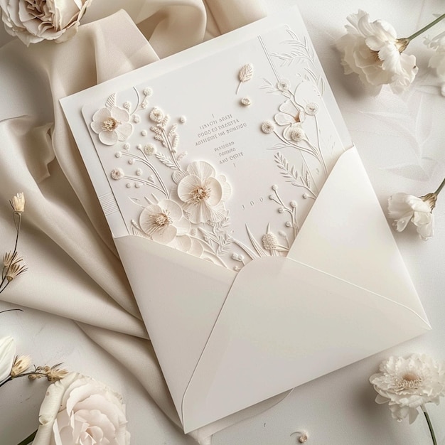 Photo elegant floral and minimalist wedding invitations sophisticated design inspirations