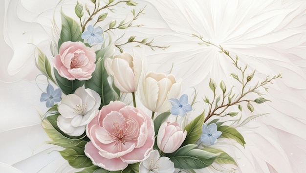 Elegant floral pattern illustration art