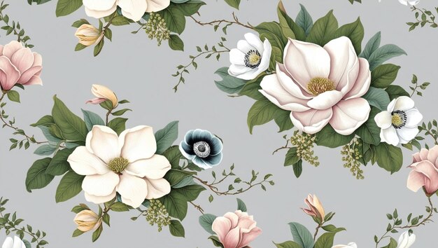 Elegant floral pattern illustration art