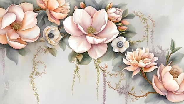 Elegant floral pattern illustration art