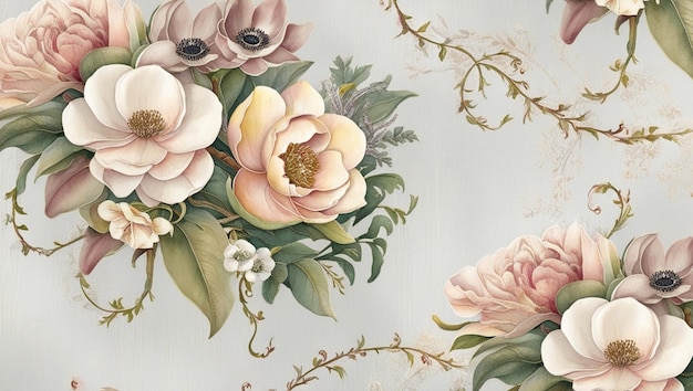 Elegant floral pattern illustration art