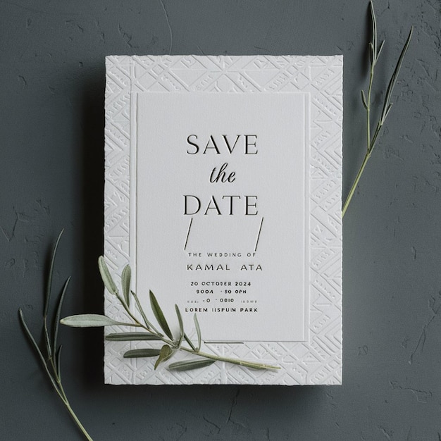 Photo elegant floral wedding invitation card designbeautiful modern wedding invitation card with floral