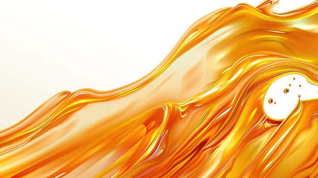 Elegant flow of golden waves of liquid a beautiful abstract image of liquid movement