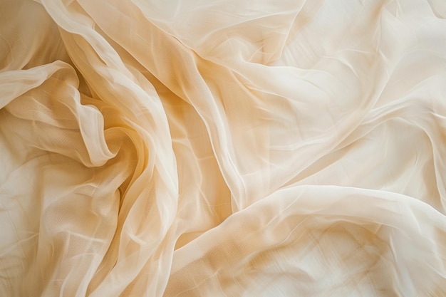 Elegant Flowing Ivory Fabric Texture