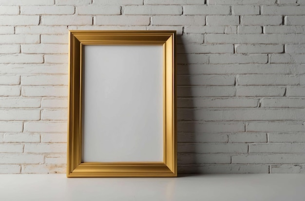 Elegant Frame with Vase on Wooden Floor