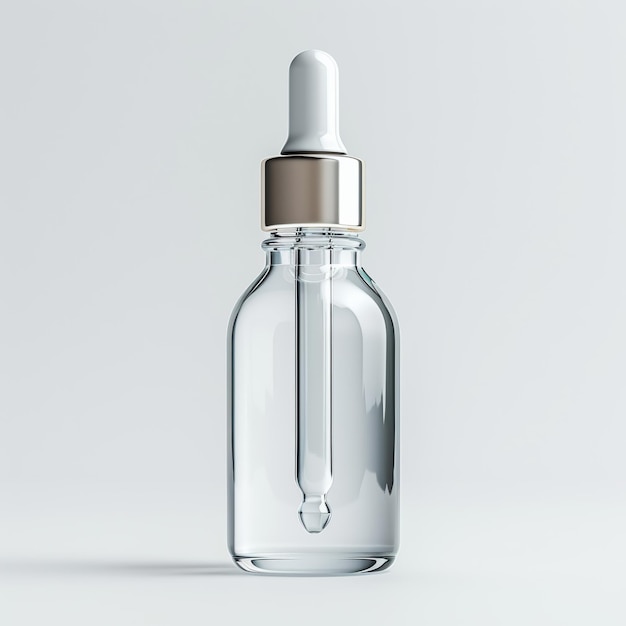 Photo elegant frosted glass dropper bottle showcasing its sleek design and aesthetic appeal