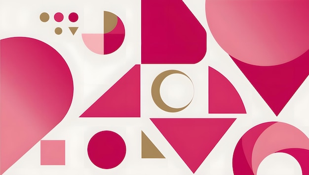 Elegant Geometric Abstract in Hot Pink