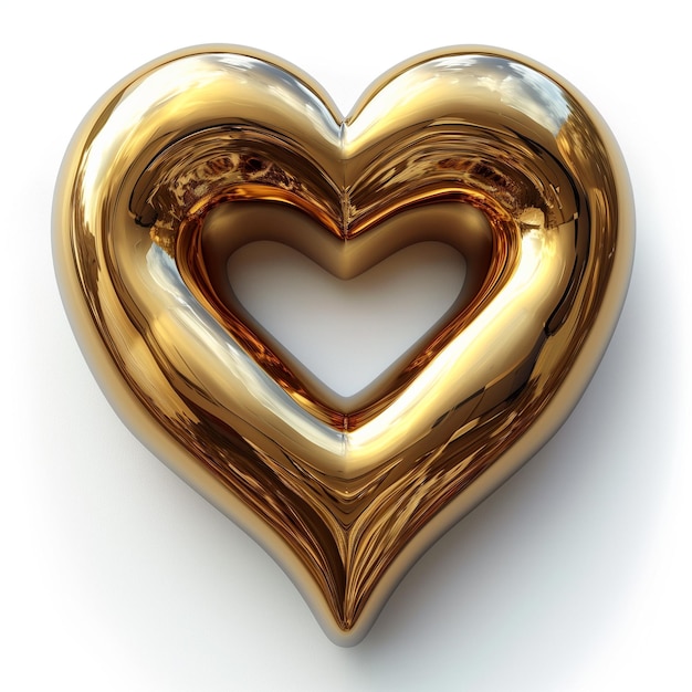 Elegant gold heart a timeless symbol of love affection