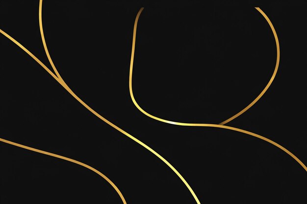 Photo elegant gold lines on sleek black background for luxury designs