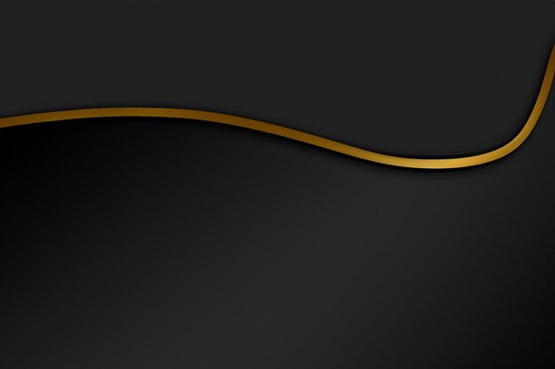 Photo elegant gold lines on sleek black background for luxury designs