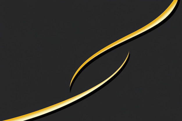 Photo elegant gold lines on sleek black background for luxury designs