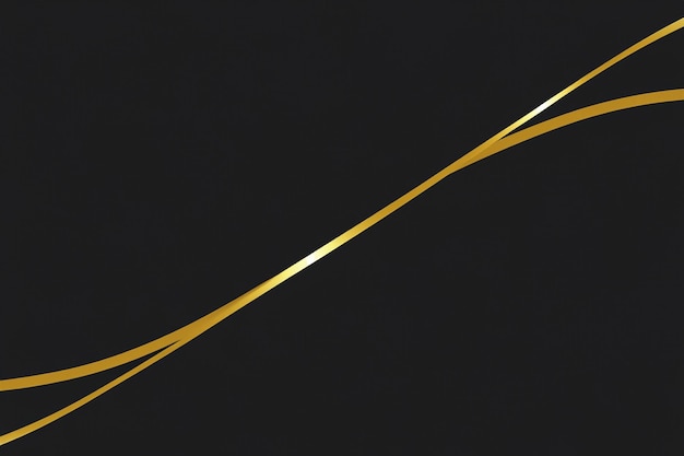 Elegant Gold Lines on Sleek Black Background for Luxury Designs