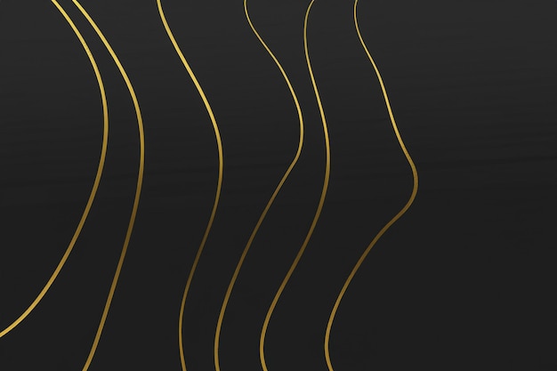 Photo elegant gold lines on sleek black background for luxury designs