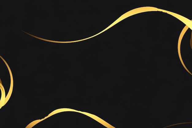 Photo elegant gold lines on sleek black background for luxury designs