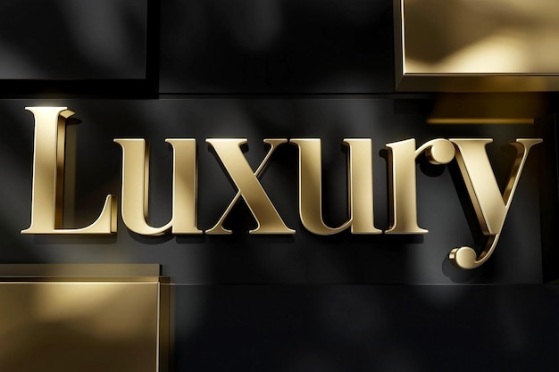 Elegant Gold LUXURY Text Effect with 3D Glossy Metallic and Premium Finish