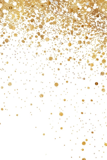 Elegant Gold and White Abstract Art with Glitter Details