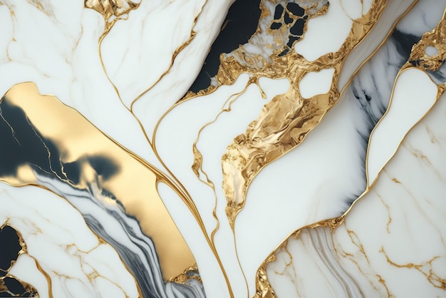 Elegant golden marble banner for modern architecture design generative ai