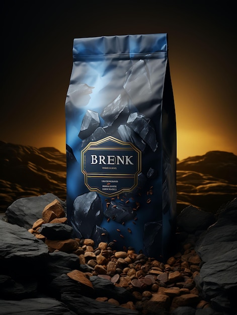 Elegant Icelandic Brennivn Licorice Coffee Beans Blues and Blacks Ru Trending Background Layout