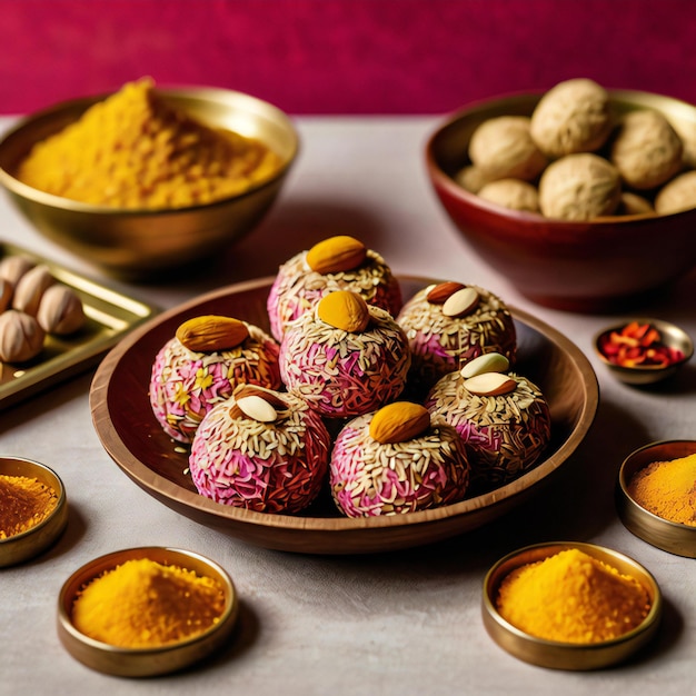 Elegant Indian Sweets Festive Desserts HighQuality Traditional Food Photography