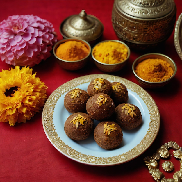 Elegant Indian Sweets Festive Desserts HighQuality Traditional Food Photography