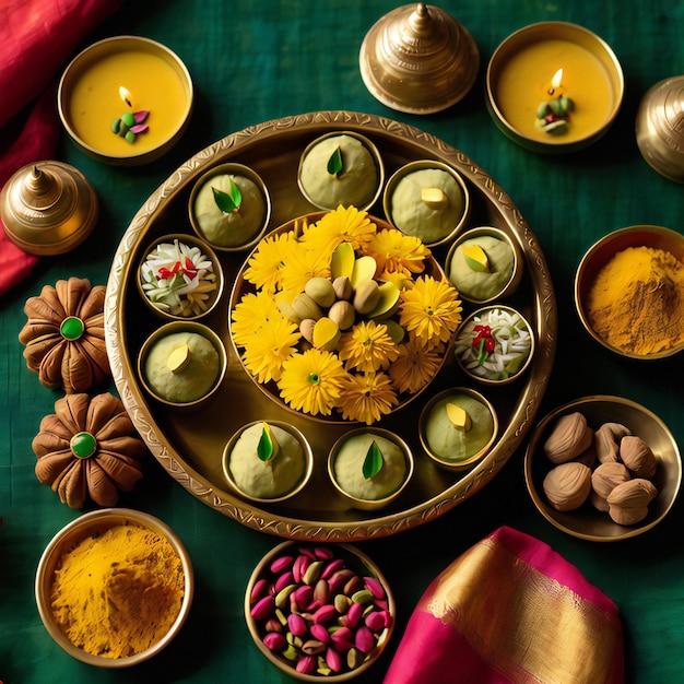 Elegant Indian Sweets Festive Desserts HighQuality Traditional Food Photography